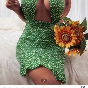 Green Ruched Dress